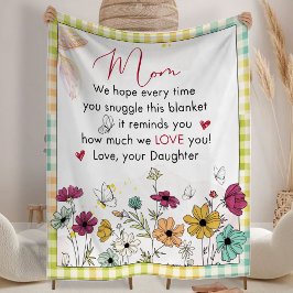 Julgåva till Mamma, hela födelsedagen Fleecefilt