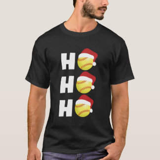 Julgåva till Softball Player Coach 'Ho Ho Ho T Shirt