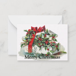 Julgåva - Vintage - julkort Anteckningskort