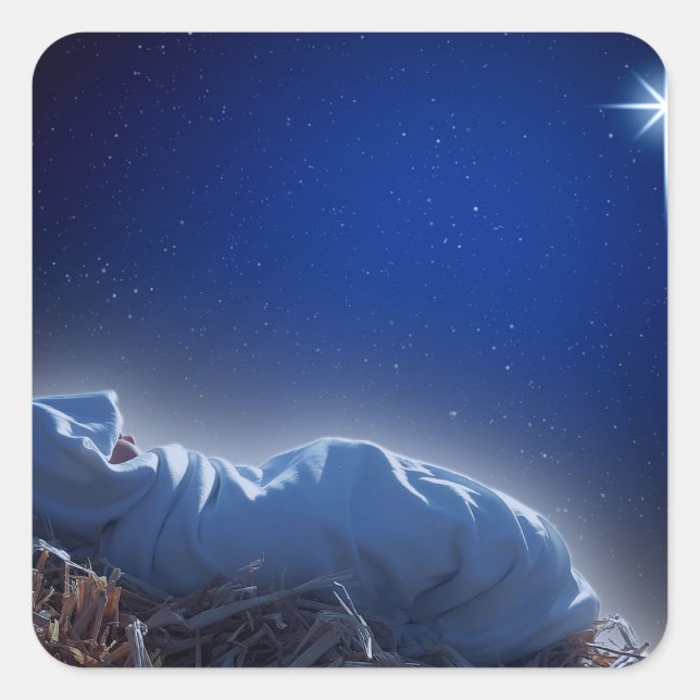 Julgåvan Fyrkantigt Klistermärke (Framsida)