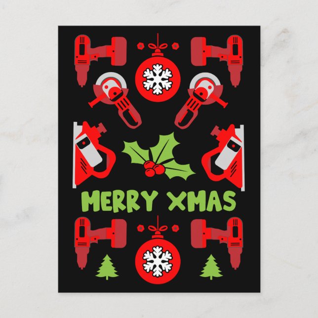 Julgåvor för hemförbättring helg vykort (Framsida)