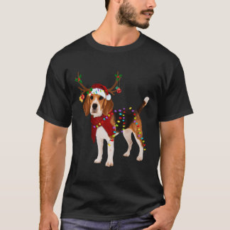 Julgåvor för jultomten Beagle Reindeer Light T Shirt