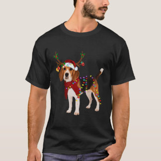 Julgåvor för jultomten Beagle Reindeer Light T Shirt
