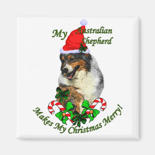 Julgåvor från australian shepherd magnet