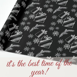 Julgåvor från Black and White Chalk och Snö Presentpapper