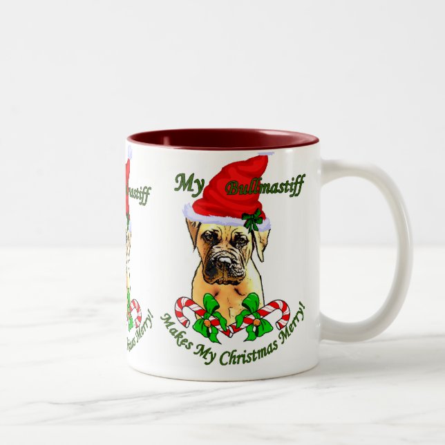 Julgåvor från Bullmastiff Två-Tonad Mugg (Höger)