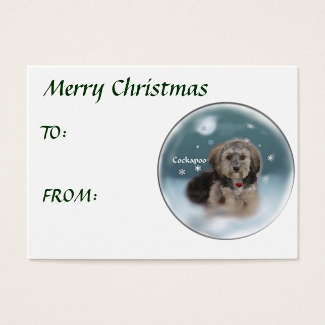Julgåvor från Cockapoo Visitkort (Framsidan)