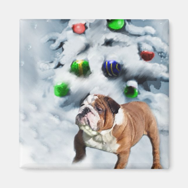 Julgåvor från Engelska Bulldog Magnet (Framsidan)