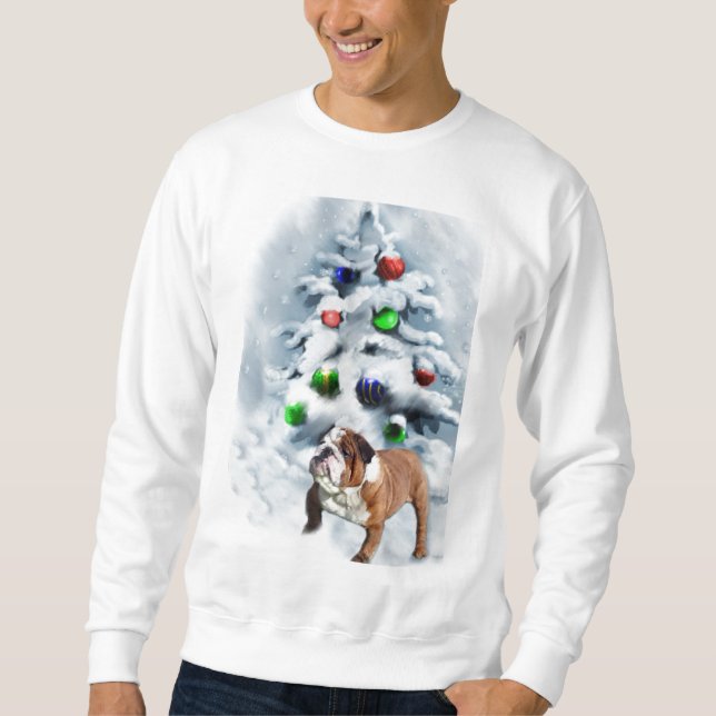 Julgåvor från Engelska Bulldog Sweatshirt (Framsida)