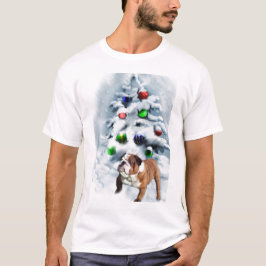 Julgåvor från Engelska Bulldog T-shirt