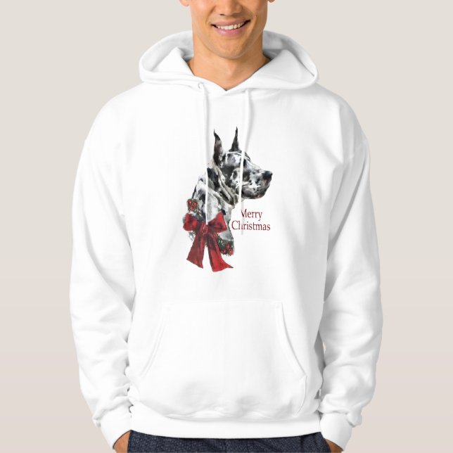 Julgåvor från Harlequin Great dane Sweatshirt Med Luva (Framsida)