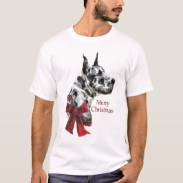 Julgåvor från Harlequin Great dane Tee Shirt