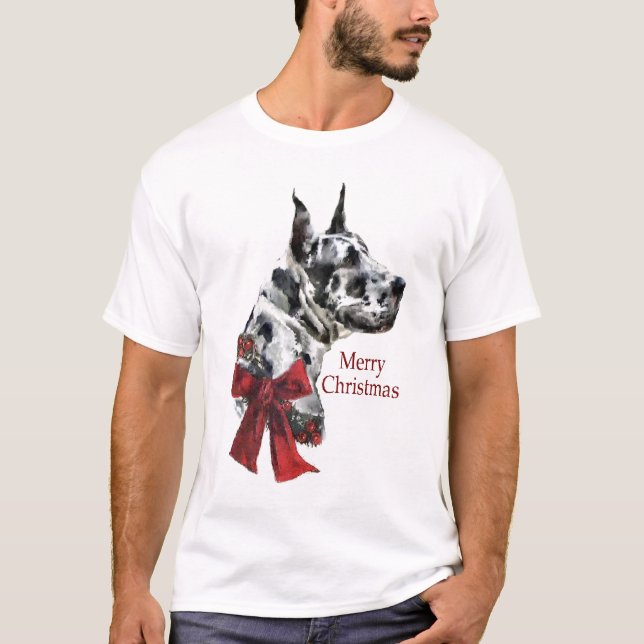 Julgåvor från Harlequin Great dane Tee Shirt (Framsida)