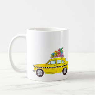 Julgåvor från New York Gult Cab Taxi Kaffemugg