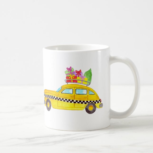 Julgåvor från New York Gult Cab Taxi Kaffemugg (Höger)