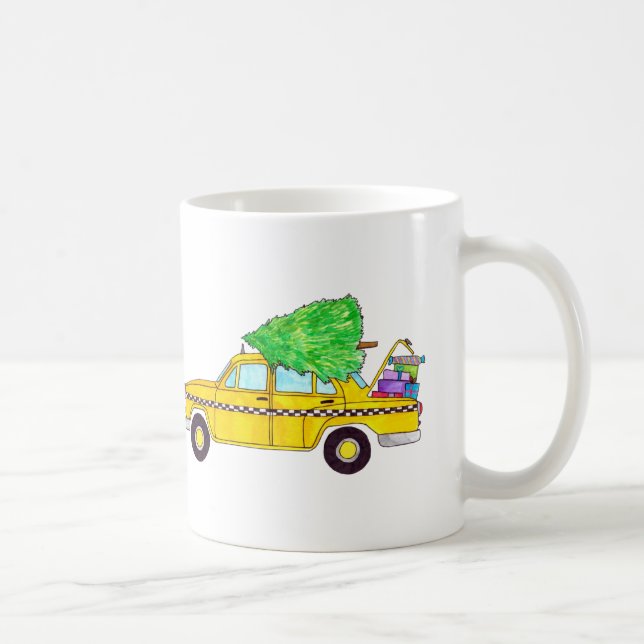 Julgåvor från New York Gult Cab Taxi Kaffemugg (Höger)