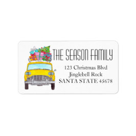 Julgåvor från New York Gult Taxi Cab Adressetikett