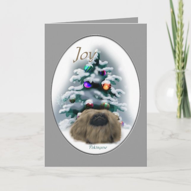 Julgåvor från Pekingese Helgkort (Framsida)