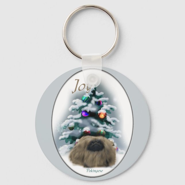Julgåvor från Pekingese Nyckelring (Framsida)