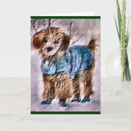 Julgåvor från pudel helgkort