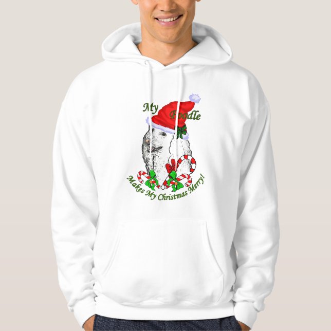 Julgåvor från pudel tröja med luva (Framsida)