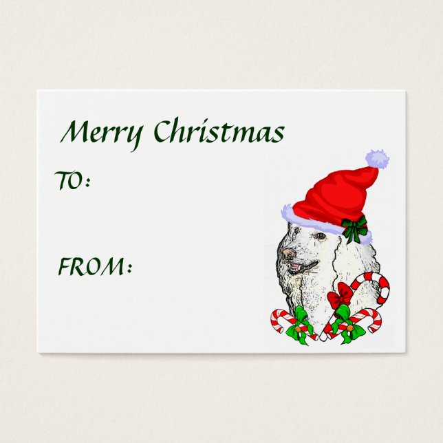 Julgåvor från pudel visitkort (Framsidan)