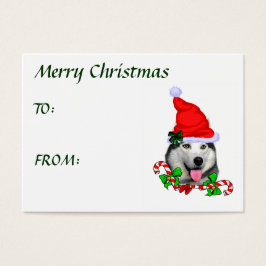 Julgåvor från siberian husky visitkort