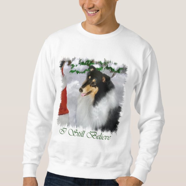 Julgåvor från Tri-Färg Rough Collie Sweatshirt (Framsida)