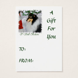 Julgåvor från Tri-Färg Rough Collie Visitkort