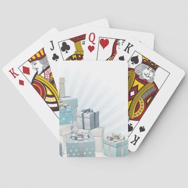 Julgåvor, hörnet inslag spelkort (Baksidan)