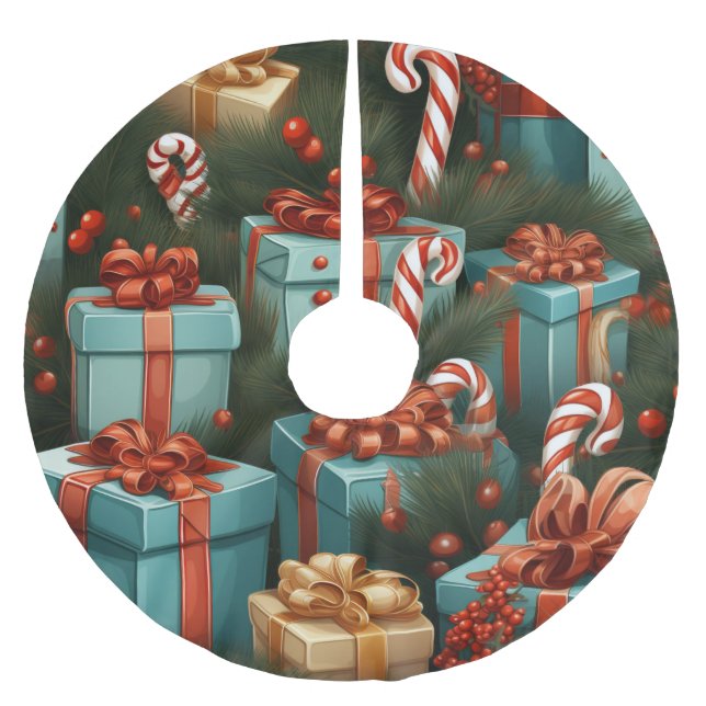 Julgåvor Julgransmatta Borstad Polyester (Framsidan)