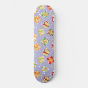 Julgåvor mönster mini skateboard bräda 18,5 cm
