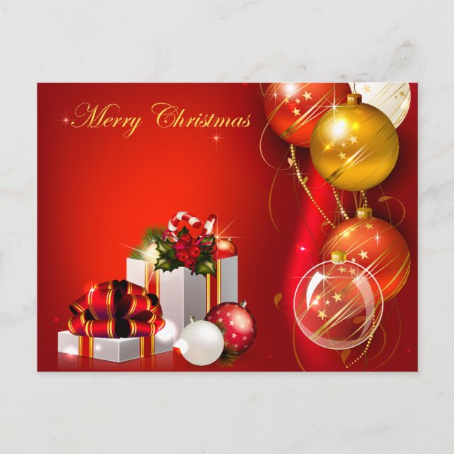 Julgåvor och prydnadsföremål helg vykort (Framsida)