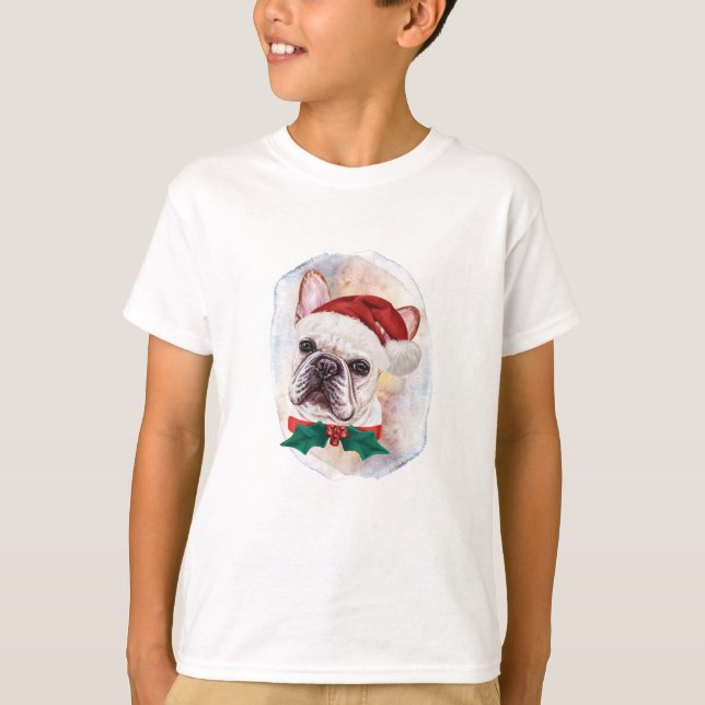 Julgåvor till fransk Bulldog för Hundälskare T Shirt (Framsida)