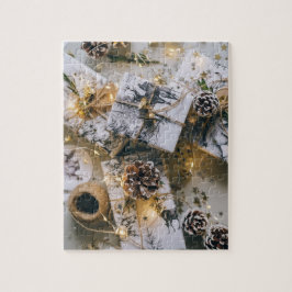 Julgåvor White Jigszawa Puzzle Pussel