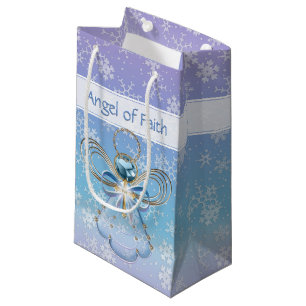 Julgel Angel av Faith Blue Ombre Snöflingor