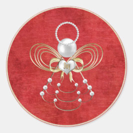 Julgel av Joy - Röd Runt Klistermärke