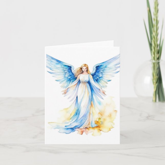 Julgel B - Vattenfärger och penna Kort (Framsida)