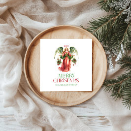 Julgel God jul Typografi Pappersservett