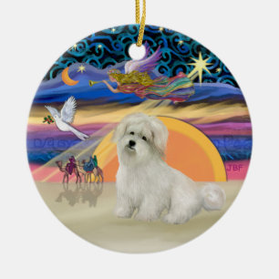 Julgel - Koton de Tulear Julgransprydnad Keramik