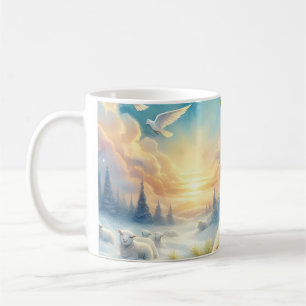 Julgel med Lamb i vinterfred Kaffemugg