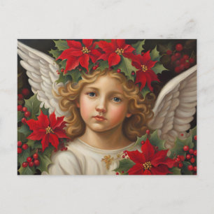 Julgel med Red Poinsettia Wandeans Helg Vykort