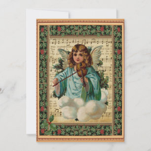 Julgel med Violin Angel Kort