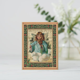 Julgel med Violin Angel Vykort