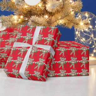 Julgel Mice Helgdag som omsluter papper Presentpapper