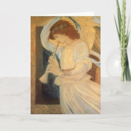 Julgel Spelar en Flageolet av Burne Jones Helgkort