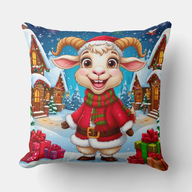 🎄 Julget gift för år för geten 2027 🐐 Kudde (Framsida)