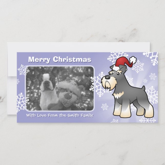 Julgiant/Standard/Miniature Schnauzer Julkort (Framsida)