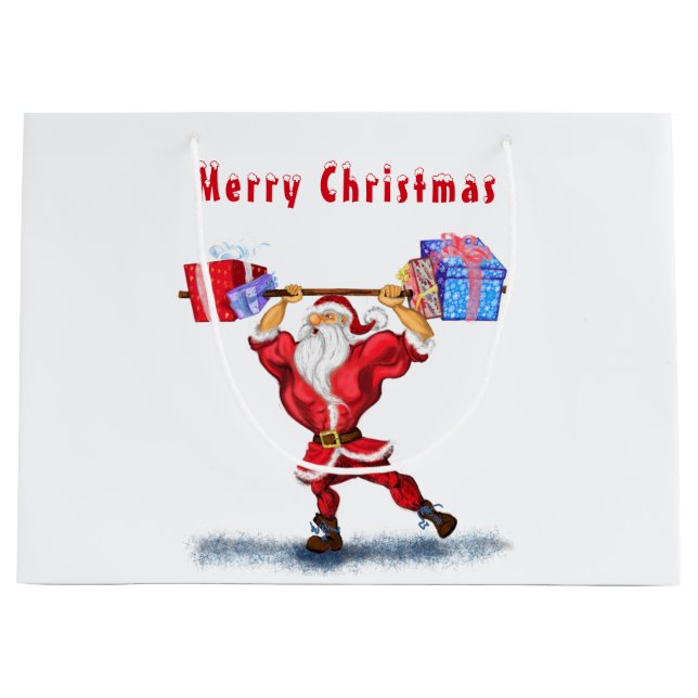 Julgift Bag Bodybuilding der Santa med presenter (Framsidan)