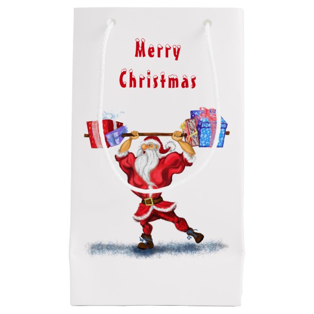Julgift Bag Bodybuilding der Santa med presenter (Framsidan)